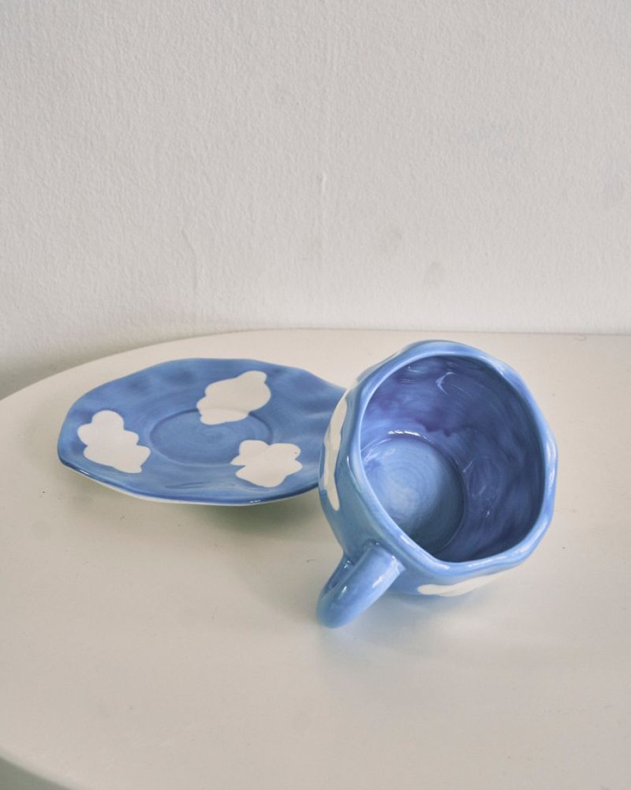 Homewares Crane Living | Summer Daze Cloudi Cup And Saucer