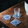 Homewares Crane Living | Antique-Royal-Blue-Ceramic-Coaster