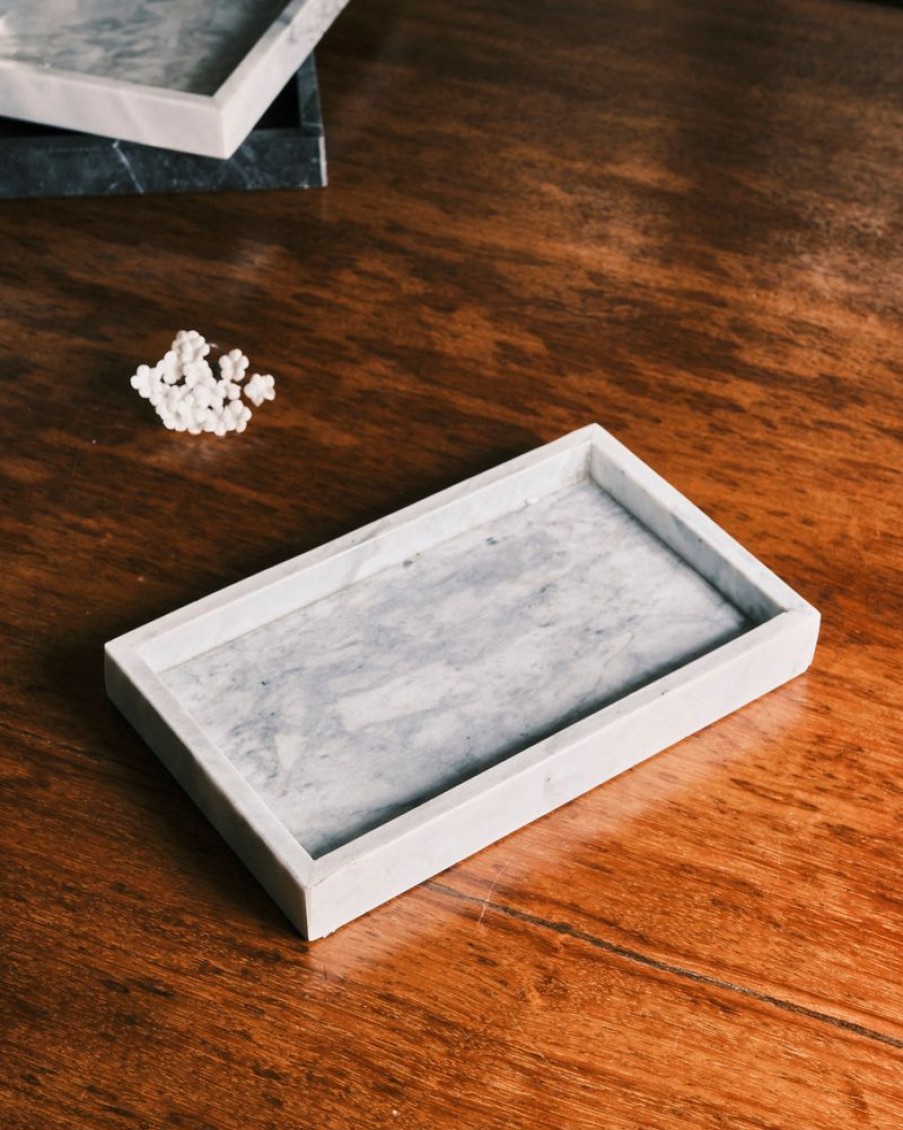 Decor Crane Living | Mayfair Large Rectangular Marble Tray