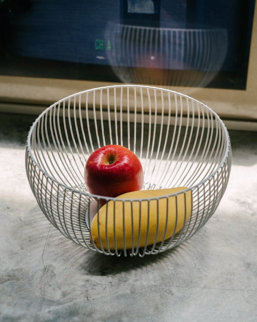 Homewares Crane Living | Casper Straight Wire Fruit Basket - Large Straight Black