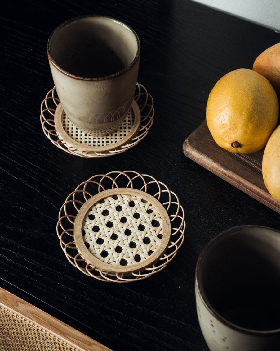 Homewares Crane Living | Uluwatu Rattan Coasters