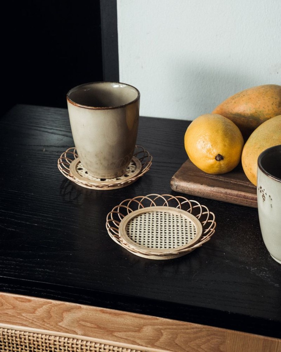 Homewares Crane Living | Uluwatu Rattan Coasters