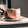 Homewares Crane Living | Summer Daze Pink Plaid Cup And Saucer