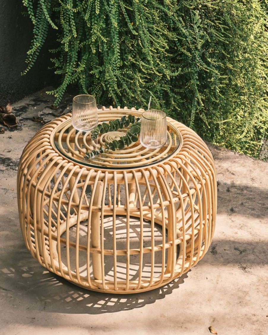 Furniture Crane Living | Uluwatu Bamboo Round Coffee Table - Medium