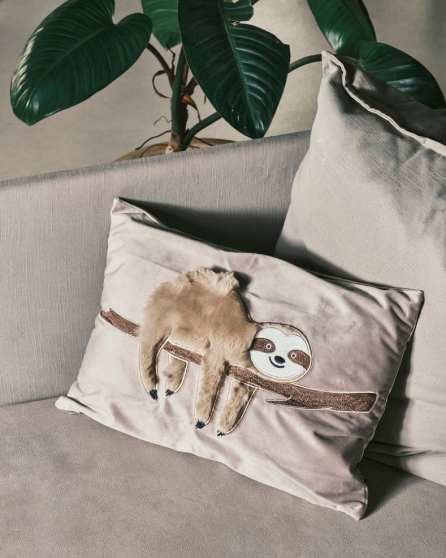 Furniture Crane Living | Furry Sloth Cushion - Rectangle