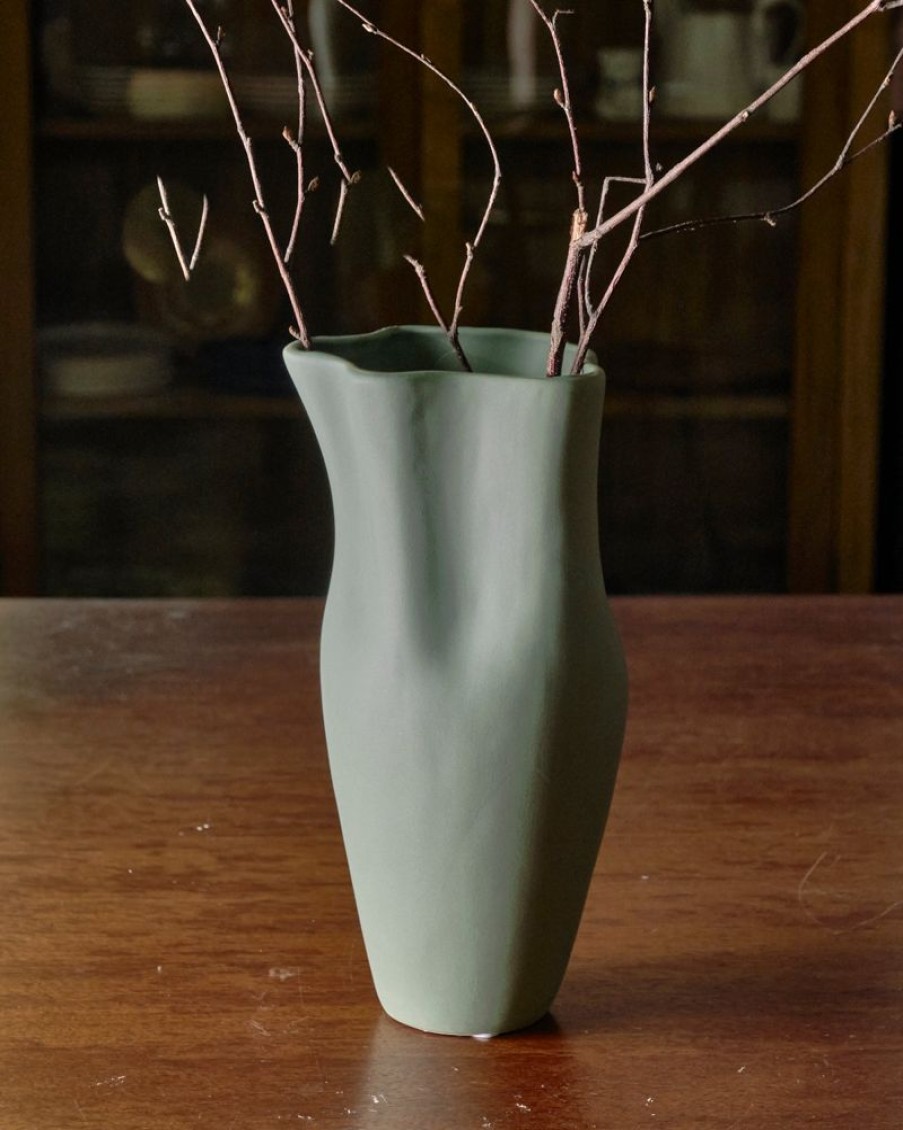 Decor Crane Living | Hermosa Green Vase - Thin