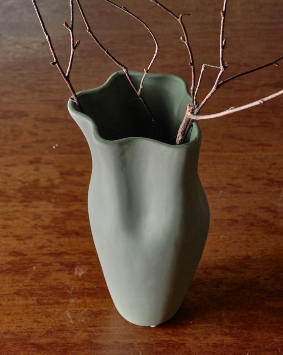 Decor Crane Living | Hermosa Green Vase - Thin