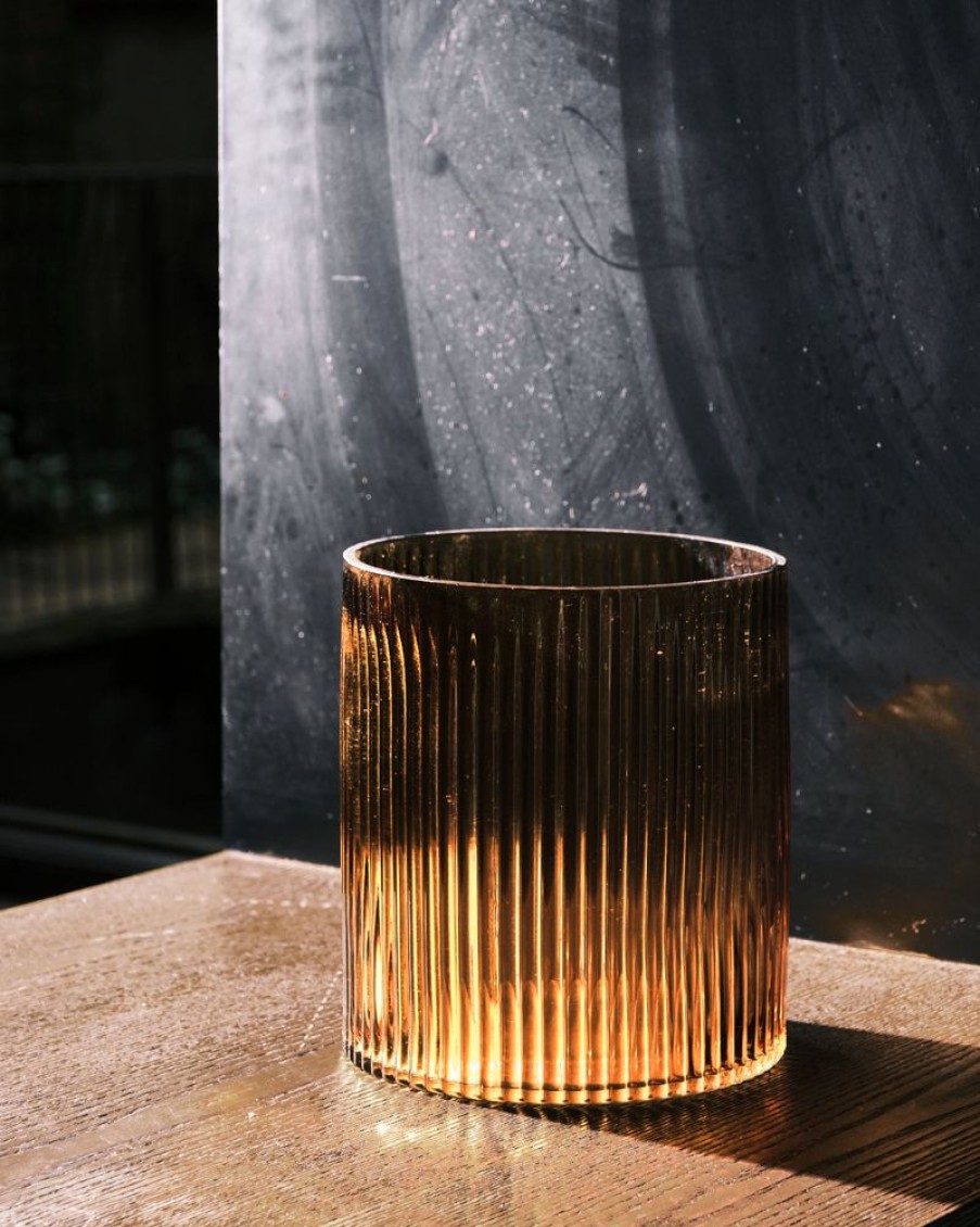 Decor Crane Living | Ember Ribbed Vase - Medium