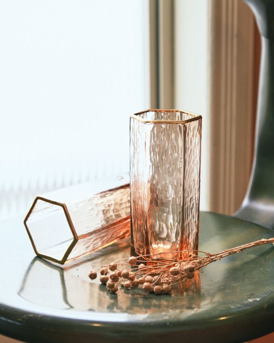 Homewares Crane Living | Burnt Amber Faceted Glass