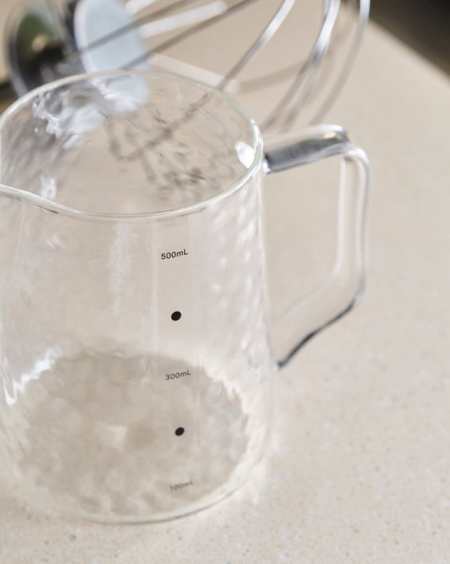 Homewares Crane Living | Textured Surface Glass Measuring Jug