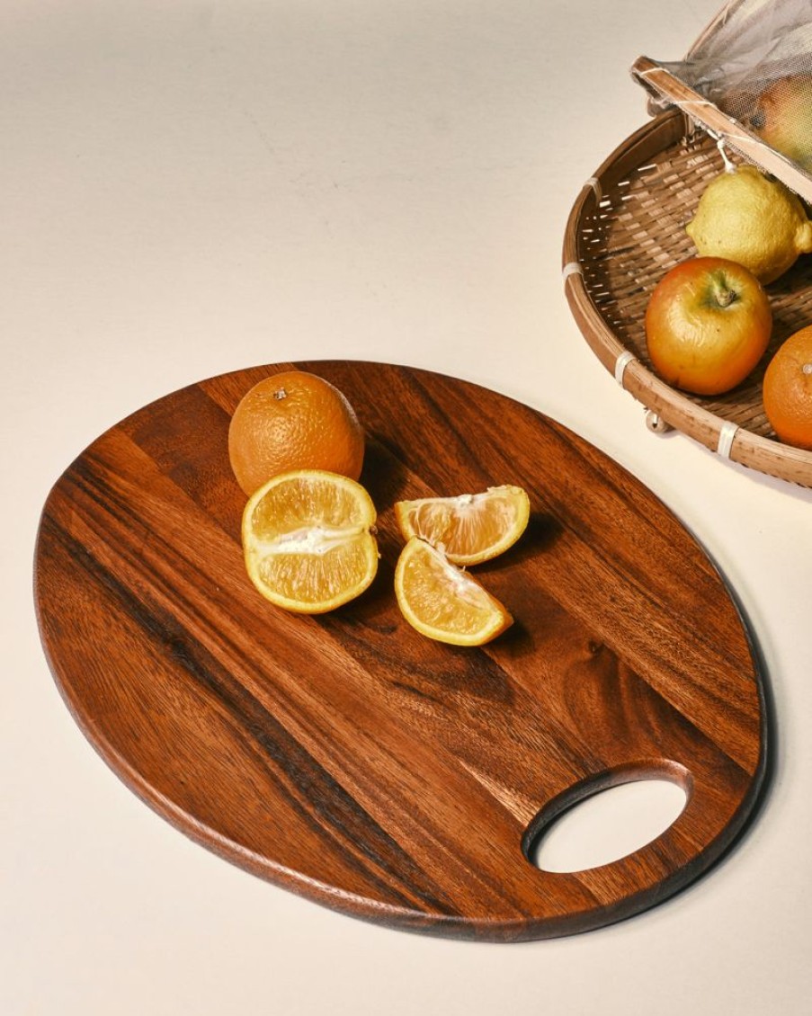 Homewares Crane Living | Cole Oval Wooden Board - Large