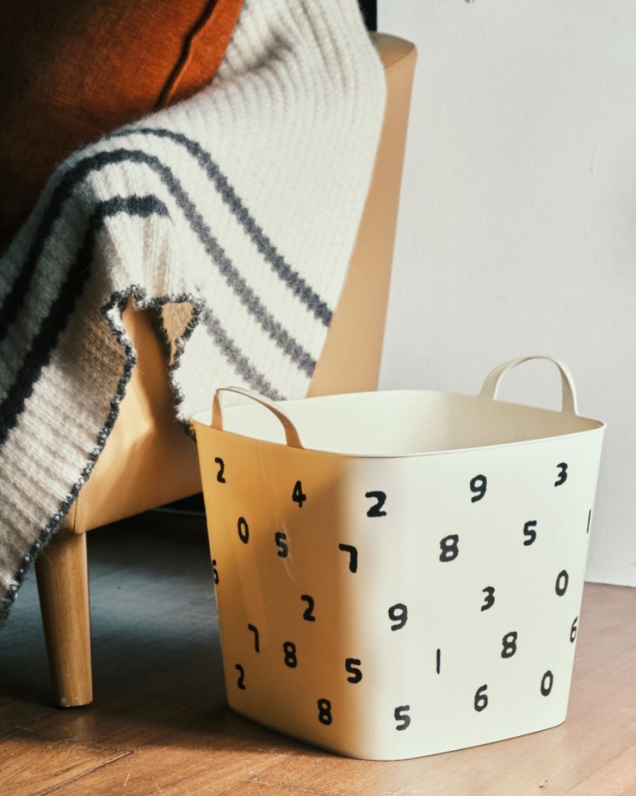 Decor Crane Living | Counting Numbers Storage Basket With Handle