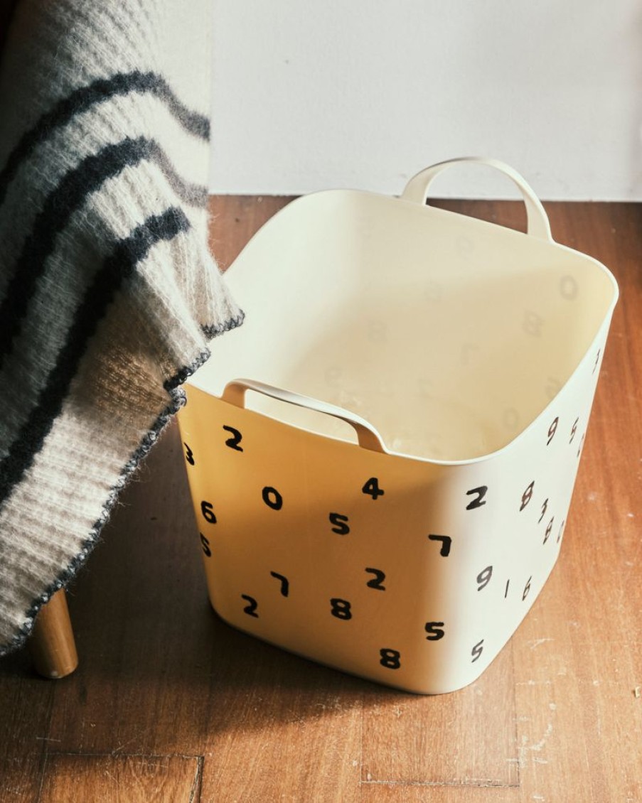 Decor Crane Living | Counting Numbers Storage Basket With Handle