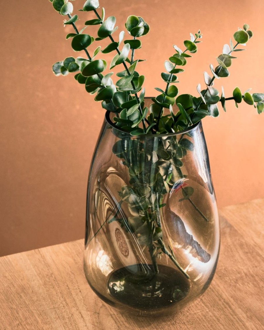 Decor Crane Living | Wavy-Tinted-Glass-Vase