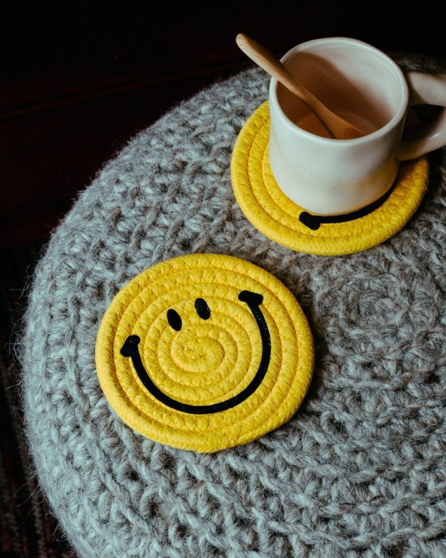 Homewares Crane Living | Smiley-Face-Coaster