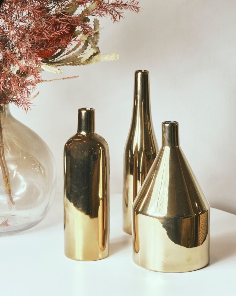 Decor Crane Living | Cleopatra Gold Angular Vases