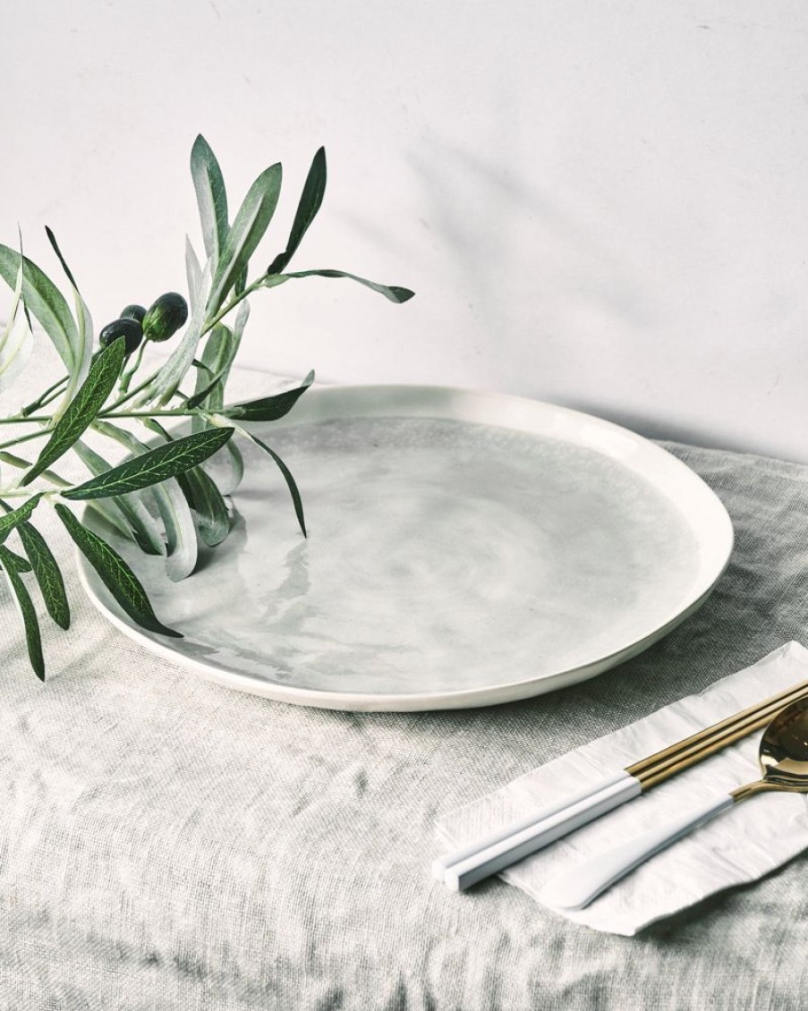 Homewares Crane Living | Pebble Beach Grey Dinner Plate