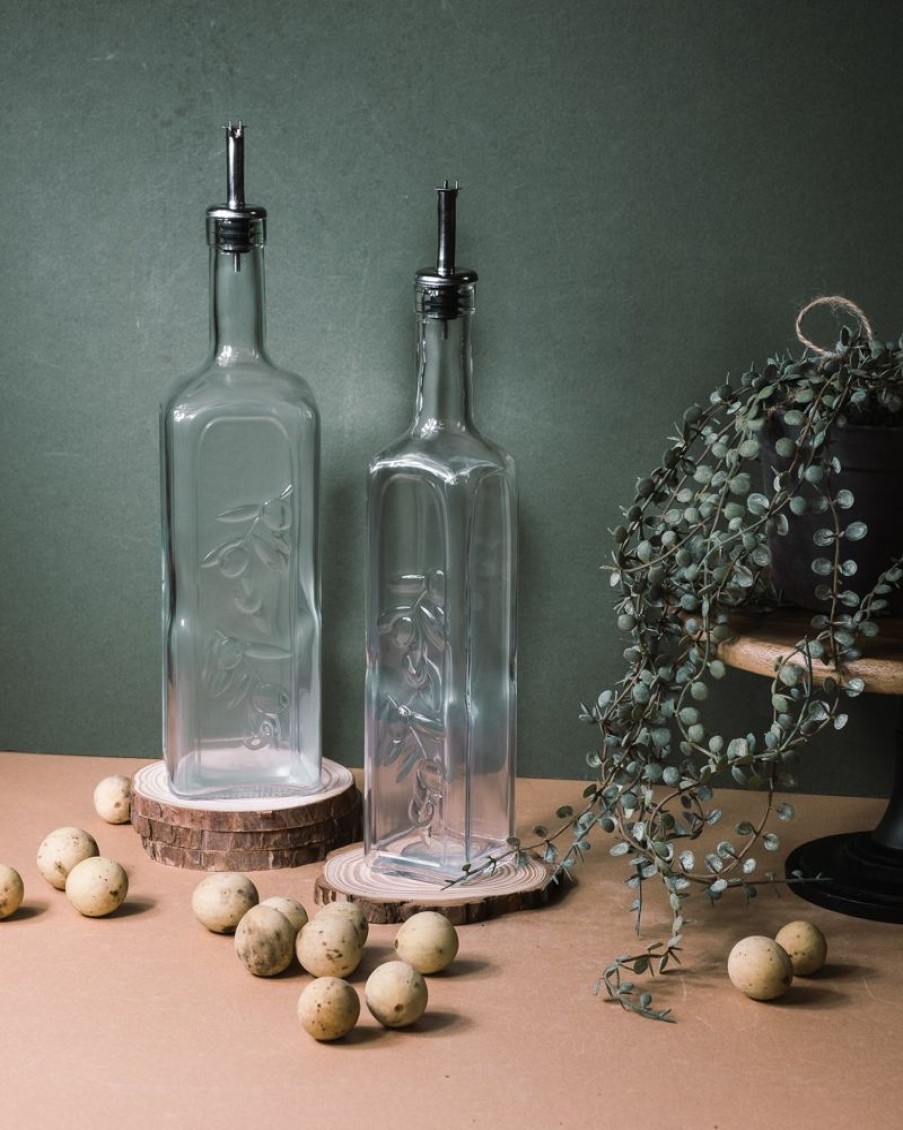 Homewares Crane Living | Glass Oil Bottle - Tall Slim