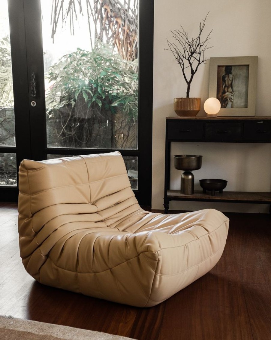 Furniture Crane Living | Slouchy Leather Chair