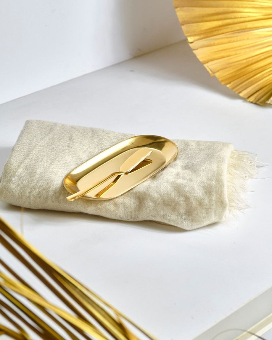 Homewares Crane Living | Rose-Bakery-Gold-Butter-Knife