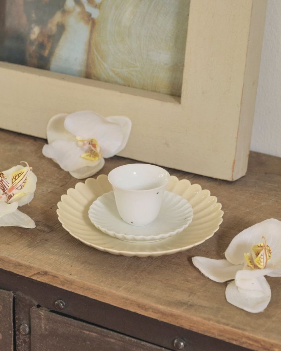 Homewares Crane Living | Leah Scalloped Edge Dessert Plate