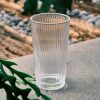 Homewares Crane Living | Costa Ribbed Tapered Water Glass - Tall