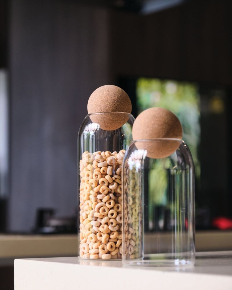 Homewares Crane Living | Alvaro Glass Bottle With Cork Ball Top