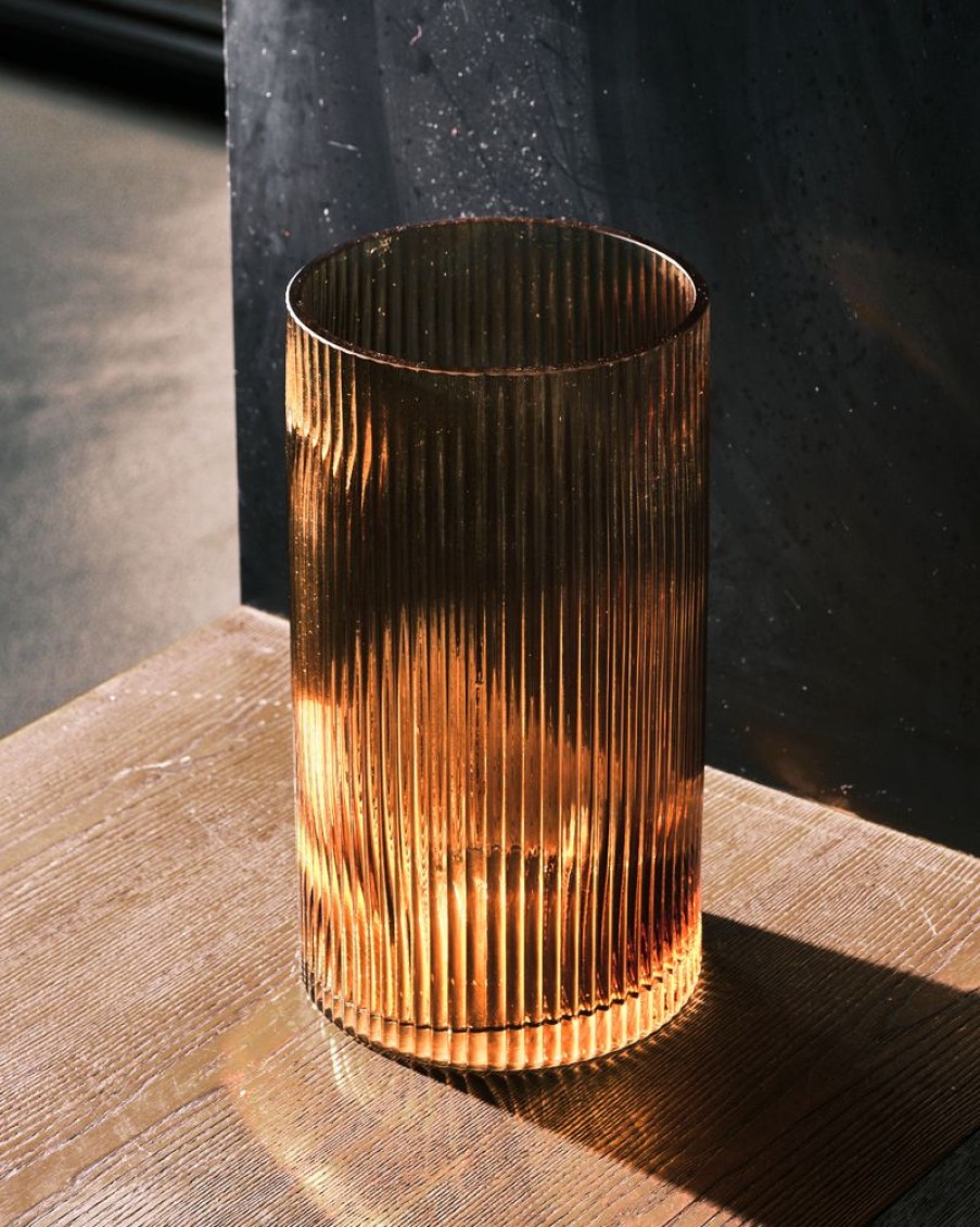 Decor Crane Living | Ember Ribbed Vase - Large