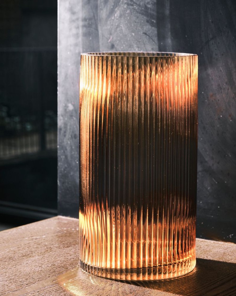 Decor Crane Living | Ember Ribbed Vase - Large