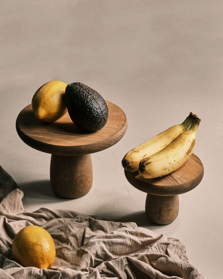 Homewares Crane Living | Cole-Mushroom-Wood-Stand-Large