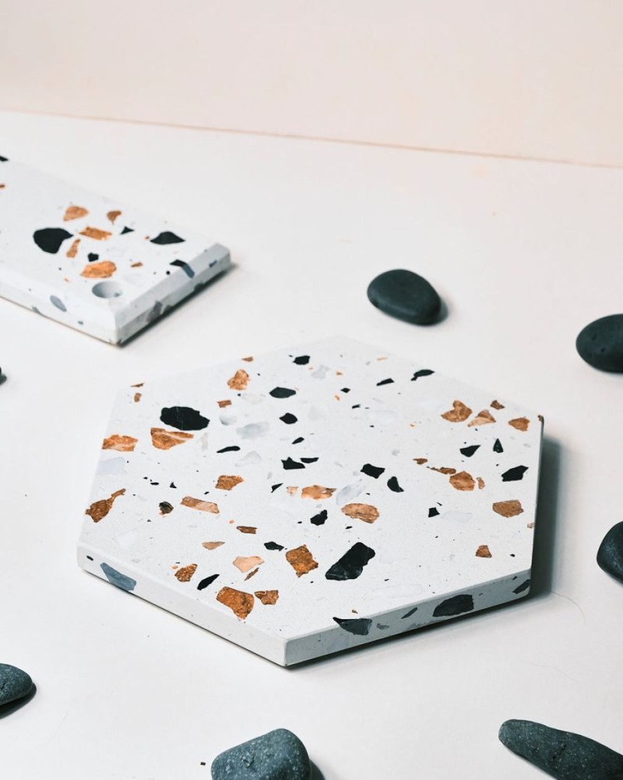 Decor Crane Living | Venezia Terrazzo Tray - Hexagon