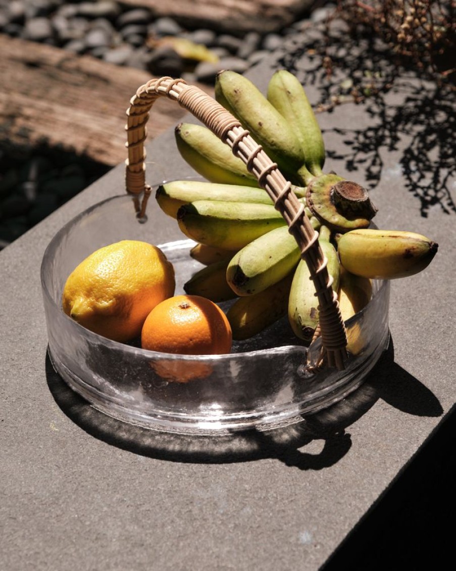 Homewares Crane Living | Fatik Fruit Bowl With Handle