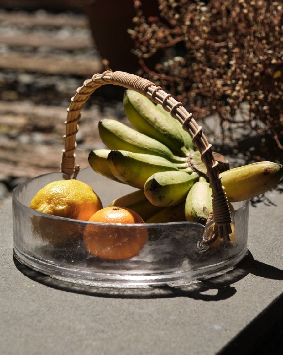 Homewares Crane Living | Fatik Fruit Bowl With Handle