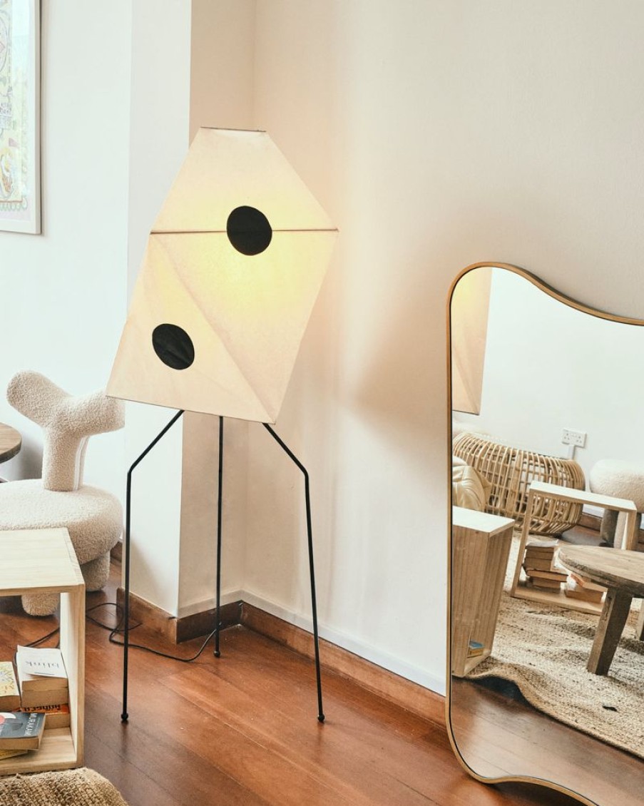 Furniture Crane Living | Papier Akari Black Dot Lantern