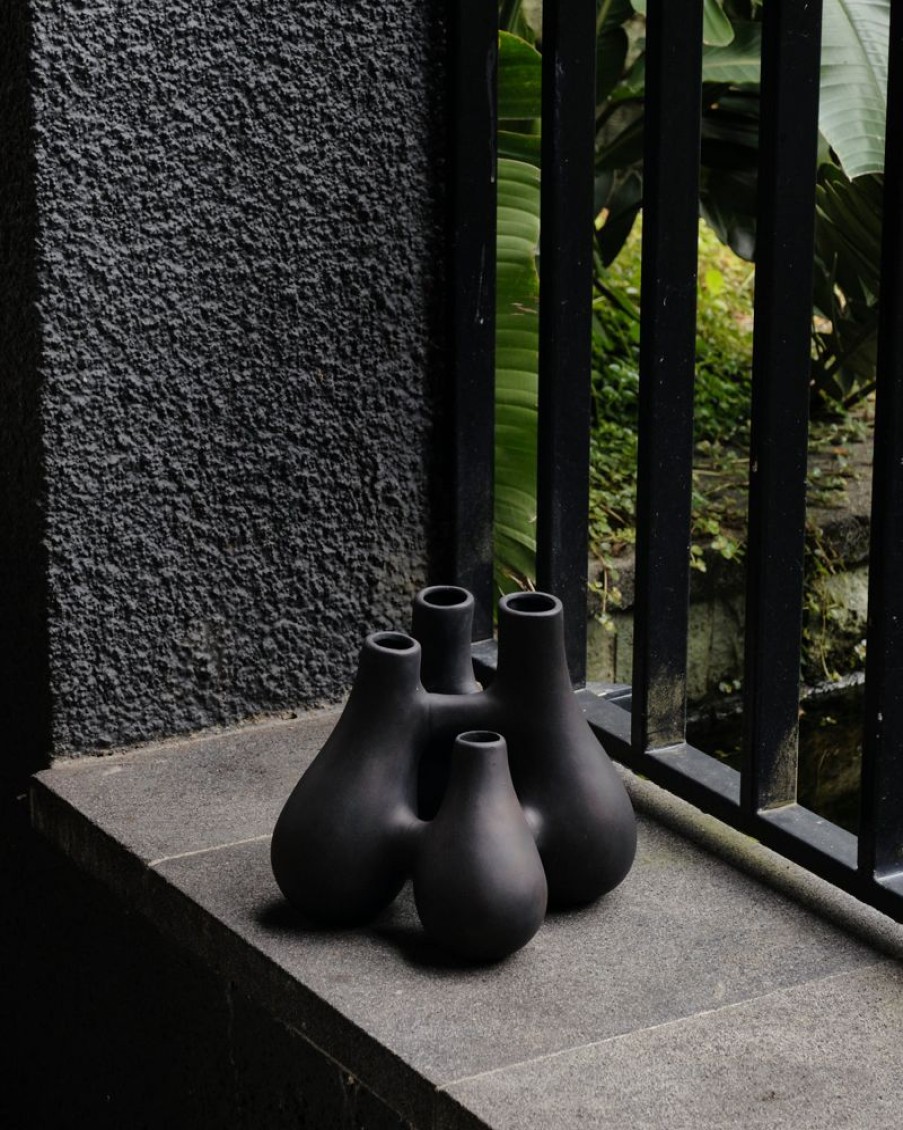 Decor Crane Living | Marfa Amari Irregular Vase - Black