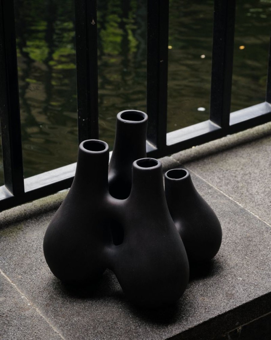 Decor Crane Living | Marfa Amari Irregular Vase - Black