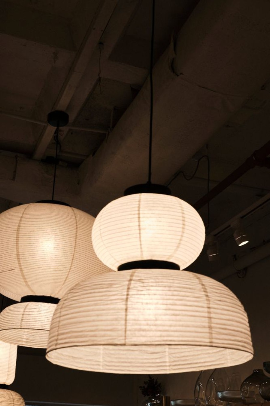 Furniture Crane Living | Papier Toro Lantern - Wide Bottom