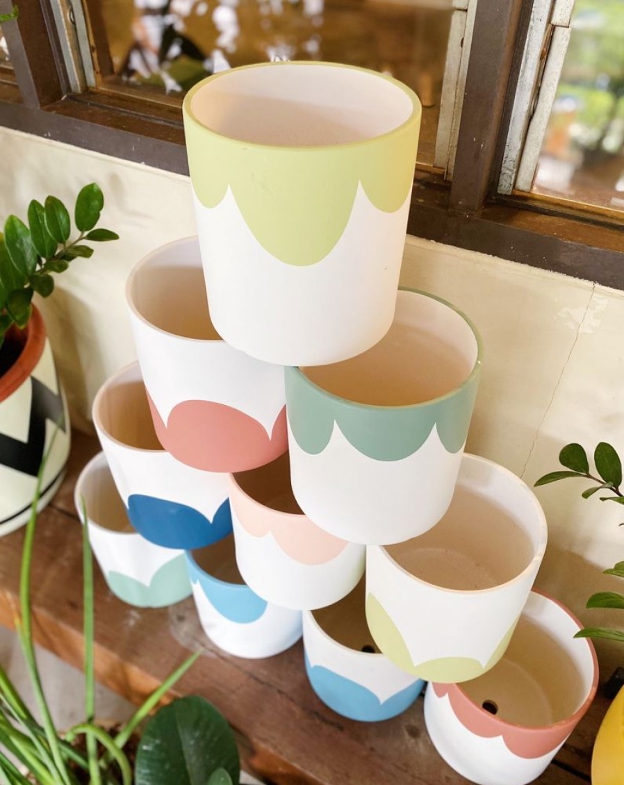 Decor Crane Living | Macaron Flower Pot Assorted Colours