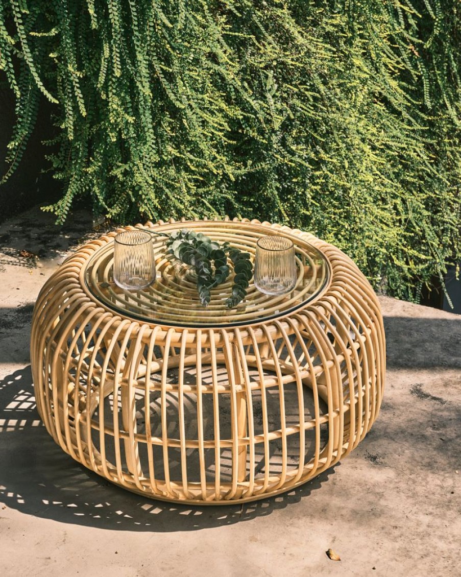 Furniture Crane Living | Uluwatu Bamboo Round Coffee Table - Large