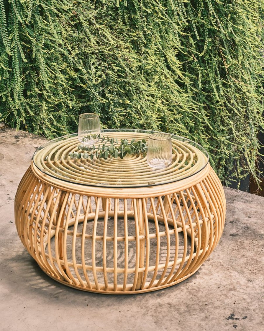 Furniture Crane Living | Uluwatu Bamboo Round Coffee Table - Large