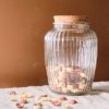 Homewares Crane Living | Bistro Glass Storage Jar With Cork Cover - Striped