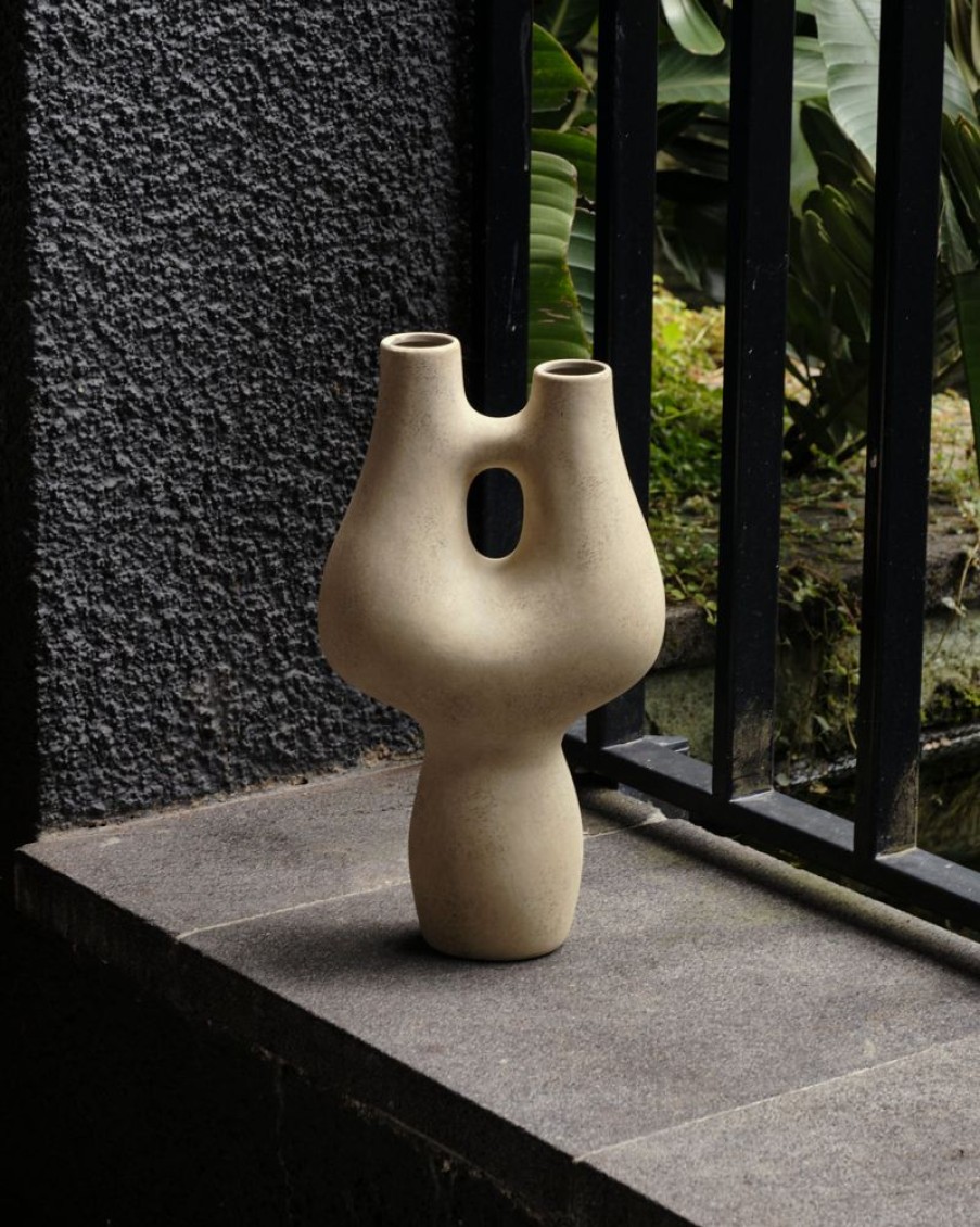 Decor Crane Living | Marfa Amari Irregular Vase - Cream