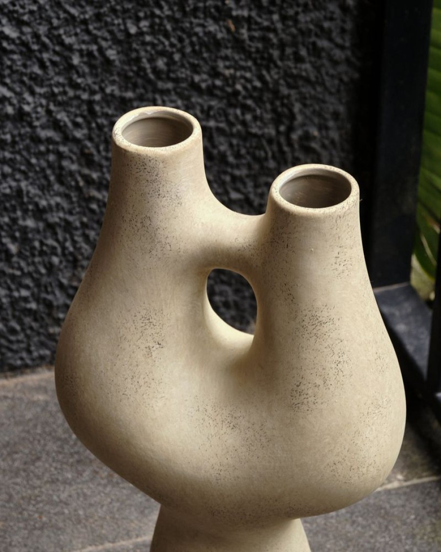 Decor Crane Living | Marfa Amari Irregular Vase - Cream