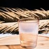 Homewares Crane Living | Costa Ribbed Tapered Water Glass - Burnt Amber