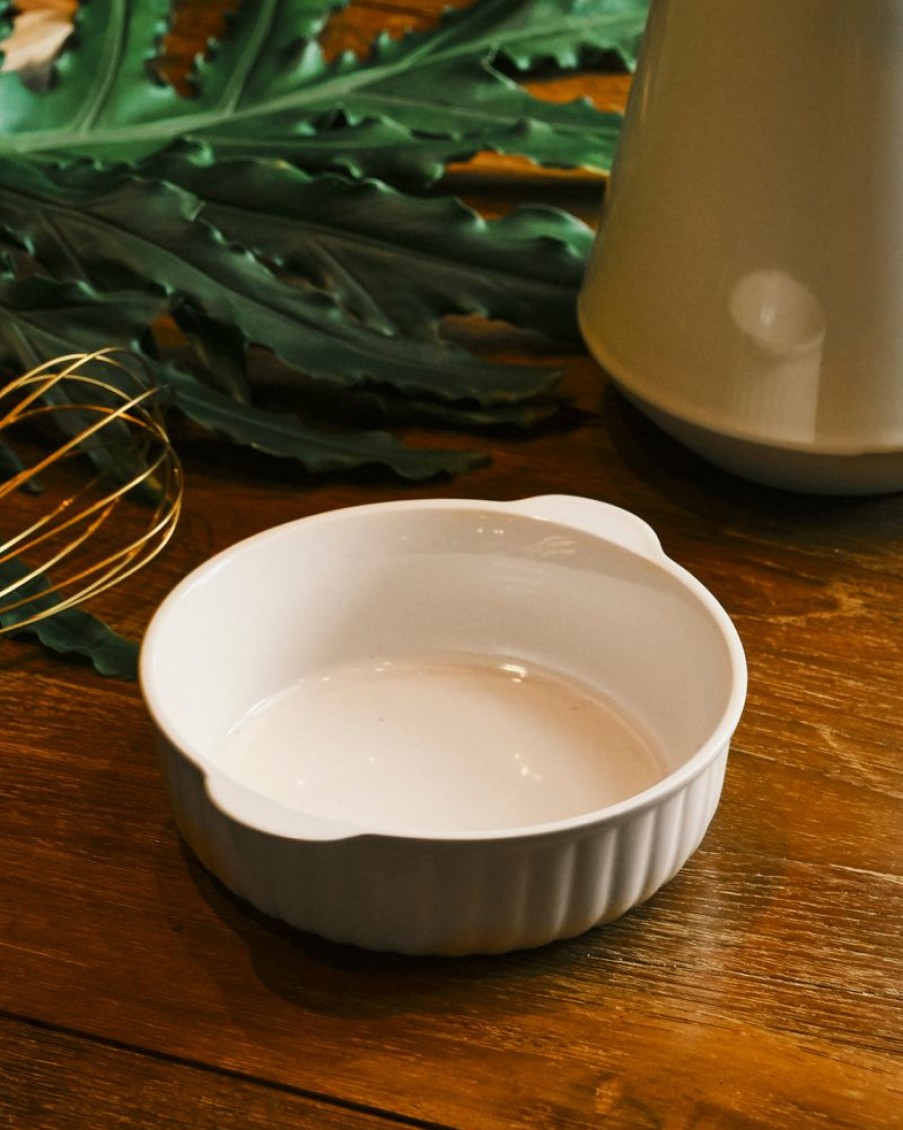 Homewares Crane Living | Round-White-Pumpkin-Baking-Dish