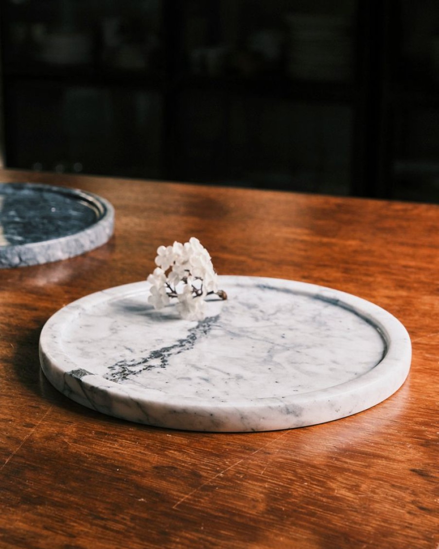 Decor Crane Living | Mayfair Round Marble Tray - Small