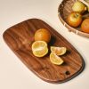 Homewares Crane Living | Cole Rectangular Wooden Board With Circle Hole