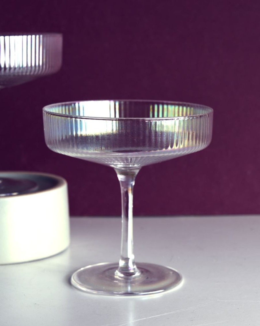 Homewares Crane Living | Costa Iridescent Wide Cocktail Glass