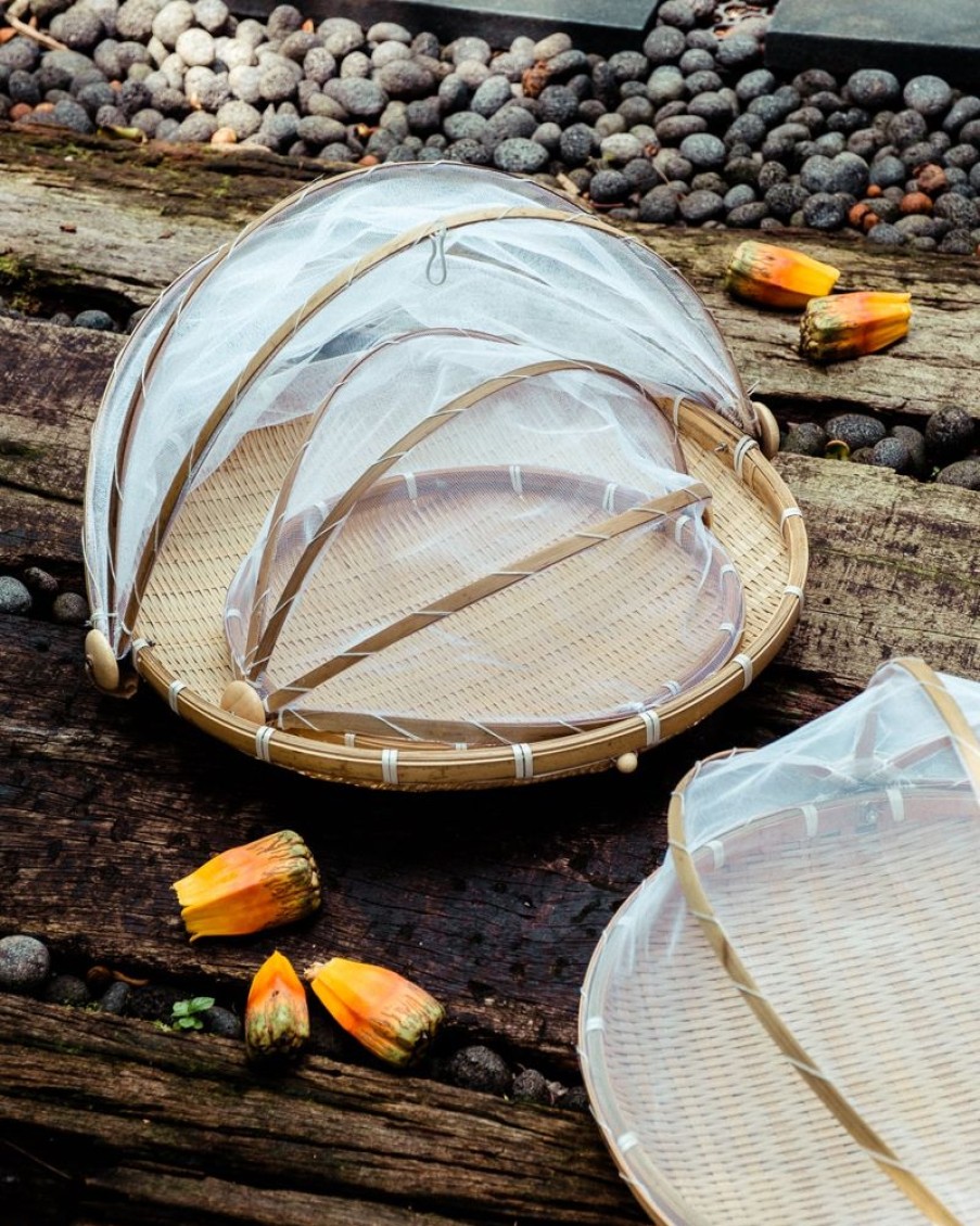 Homewares Crane Living | Uluwatu Bamboo Fruit Tray With Cover