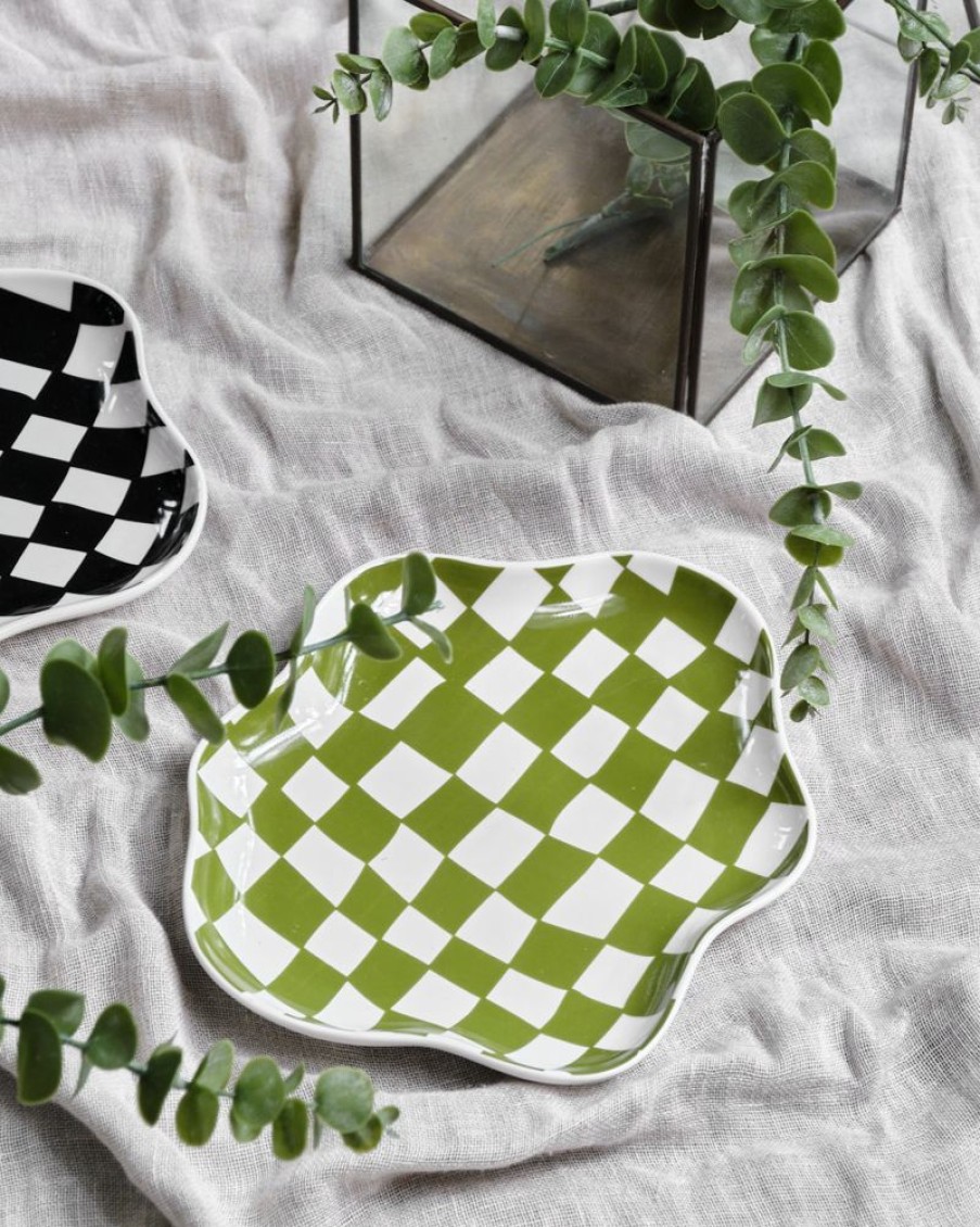 Homewares Crane Living | Wavy Squares Plate